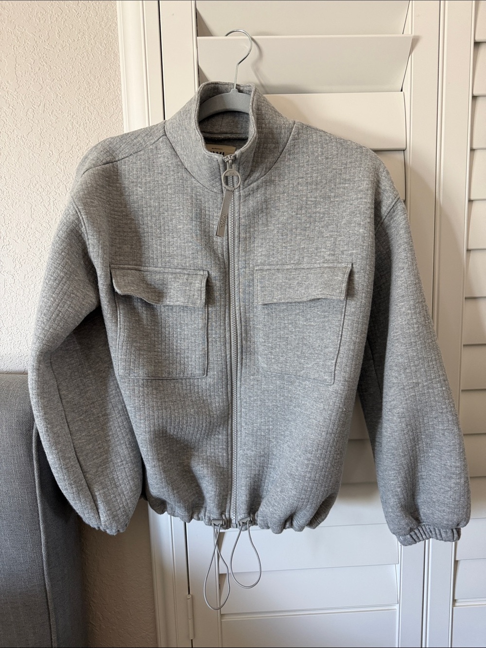 Womens Madewell Quilted Jacquard Zip Jacket
